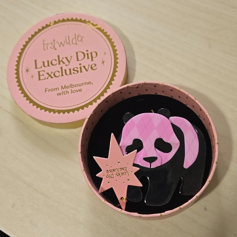 Pepe the Pondering Panda Erstwilder brooch